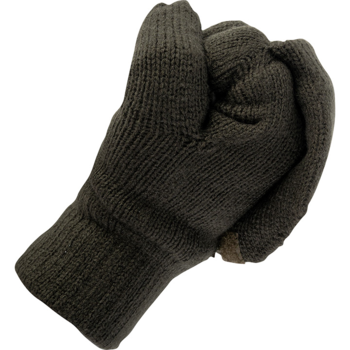 Thinsulate Mittens New Thinsulate Lined Fingerless Shooters Mitts In Olive Or Black - main image