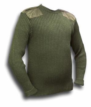 Wool Pullover Olive Green Used Graded Genuine Wool British Army Jumper Pullover - main image