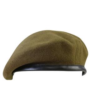 Khaki Beret New Olive Wool Military style Beret, New - main image