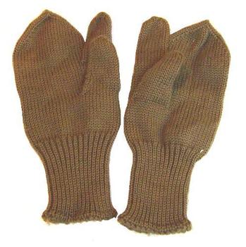 WW2 style 3 finger khaki shooters mitts