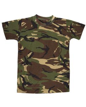 Childrens camouflage t-sh-rt Kids Camo T Shirt New British Woodland Camo T-Shirt