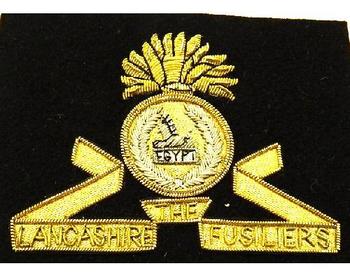 Blazer badge of the Lancashire Fusiliers