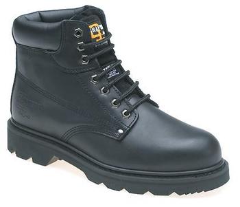 Strong Grafters Padded Black Safety Boot Stiched Sole Boots Upto Size 15 ! (M124A)