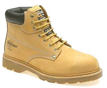 Strong Internal Steel Toe Cap Boot - Honey Colour Stiched Sole Boot Size 3 to 15 (M124N)
