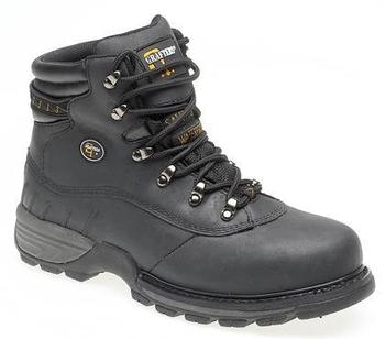 Water Resistant Safety Boots Lightweight Black Waxy Leather Waterproof Lined Hiker Style Boot (M139A) - main image