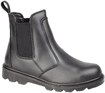 Dealer Boot Black Slip on gusset side Safety Dealer Boots M5900A