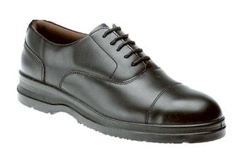 Black Leather Safety Toe Capped Oxford Shoe With Steel Midsole M775A