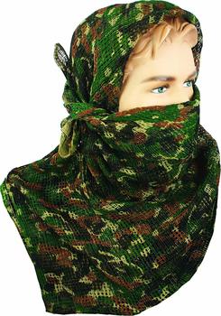 Camo Face Veil Scarf Deluxe Large Size Camuaflage Face Scrim Netting, New