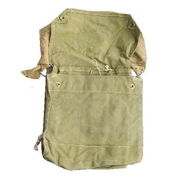British Army WWII Dated Gas Mask Bag / Indiana Jones Canvas 1940's Bag MK VI - main image