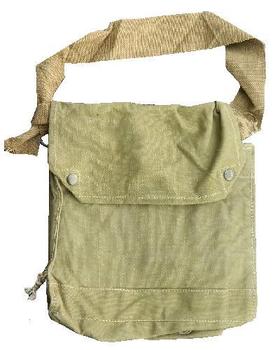 British Army WWII Dated Gas Mask Bag / Indiana Jones Canvas 1940's Bag MK VI - main image