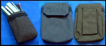 Black Document Pouch, Medium and Large Black Document Pouch