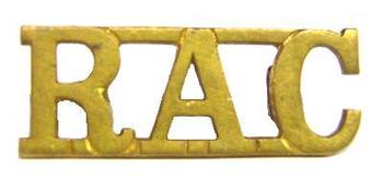 Brass Royal Armoured Corps Shoulder Title