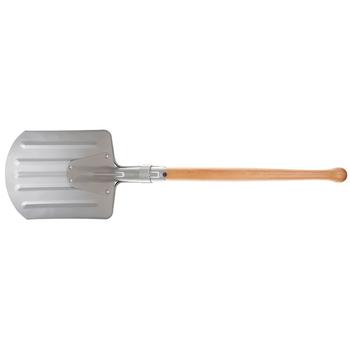 Aluminium Snow Shovel / Spade with Wooden Handle, Swiss Military issue or New - main image