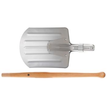 Aluminium Snow Shovel / Spade with Wooden Handle, Swiss Military issue or New - main image