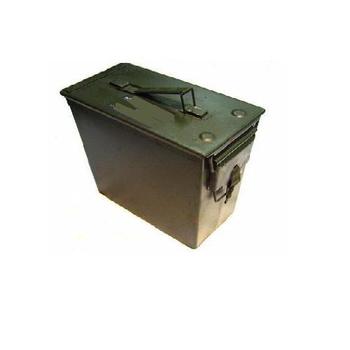 Ammo Box 50 Cal Rare Midi Size U.S. Military Metal Decoy Ammo Box Used