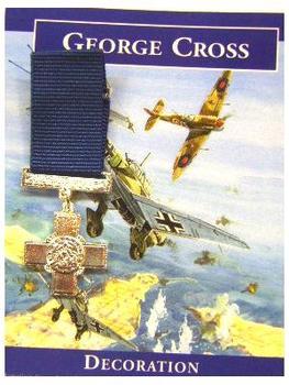 Mini George Cross Medal with information card