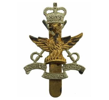 Mobile Defence Corps Queens Crown Cap Badge