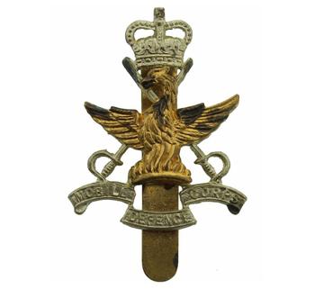 Mobile Defence Corps Queens Crown Cap Badge - main image