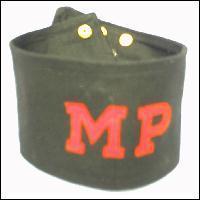 Genuine WWII MP Armband with Brass presstud Closure