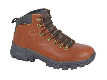 Hiking Boots Brown Crazy Leather Canyon Water Resistant 1 Piece Walking Boots (M027BN) - main image