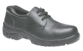 Black Safety Uniform Shoe Plain Steel Toe Shoe With Steel Midsole (M361A) - main image