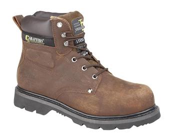 Brown Safety Boot with midsole - main image