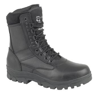 Black All Leather Combat Boots - main image