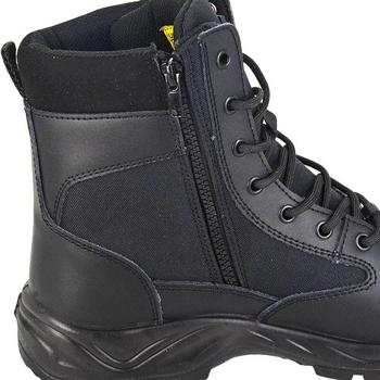 Zip Side Combat Boots with steel toe - main image