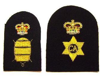 British Navy Catering and mine warfare badges