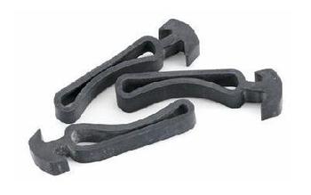 Toggle bands Rubber Anchor Guys Black Rubber  Pack Of 6  