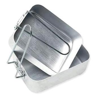 Mess Tins, New Set of 2 Aluminium Military / Army / Scout Style Mess Tins - main image
