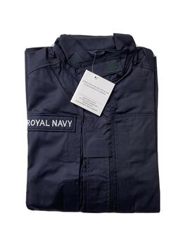 Royal Navy Naval Warm Weather FR RN Blue Zip Front Shirt, New / Used Graded - main image