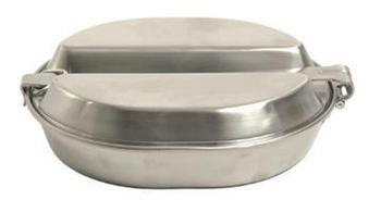 Stainless Mess Set U.S. Army Style 2 Piece Stainless Steel Mess Tins ~ New - main image
