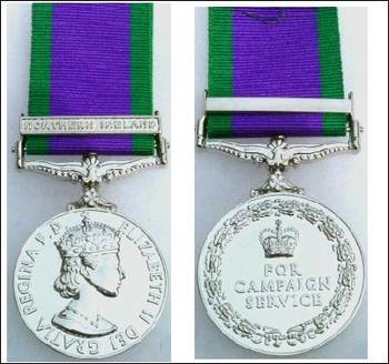 British Army Campaign Mini medals