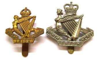 North Irish Horse Cap badge Kings / Queens crown