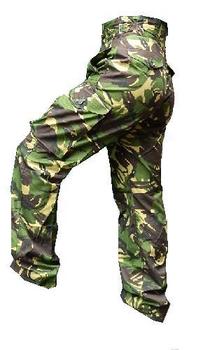 DPM Trousers Combat Camouflage SAS Windproof, New British Army Issue Vintage - main image