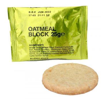 Oatmeal Block Oat Biscuit British Ration Back Oatmeal Bisuit 25g