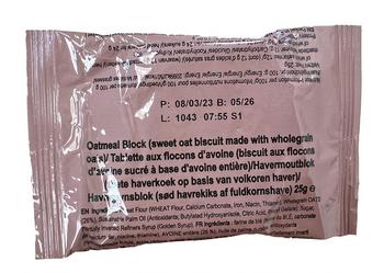 Oatmeal Block Oat Biscuit British Ration Back Oatmeal Biscuit 25g - main image