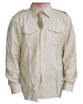 FAD Khaki Fawn Shirt, New and Used British Army Other Ranks Long Sleeve Fawn Shirt