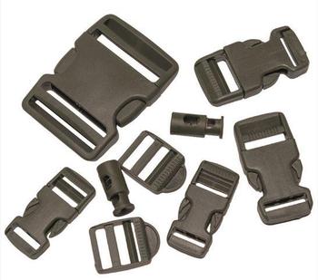 Buckle Accessory Set 9 Spare Buckles / Toggles In Black, Coyote  Or Olive, New - main image
