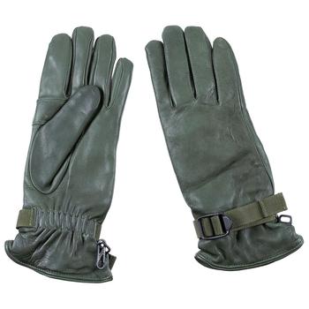 British Army Green Leather Combat Gloves MKII Military Issue Lined Gloves
