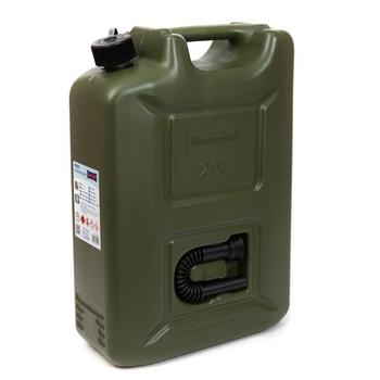 Olive Fuel Can 20 Litre Tough Plastic Jerry Can - Tough Plastic