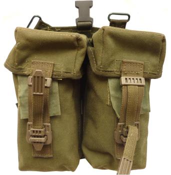 Double Ammo Pouch Vintage 1980's Pattern Left Or Right Olive Green OG PLCE - main image