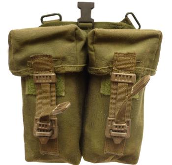 Double Ammo Pouch Vintage 1980's Pattern Left Or Right Olive Green OG PLCE - main image