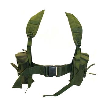 Olive Green PLCE Webbing Set British Army Style Used 90 Pattern 6 Piece Webbing Set - main image
