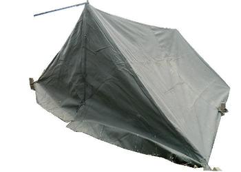 Pup Tent British Army Olive Drab Canvas Post War 1980's Pattern Army Pup Tent Like New - main image