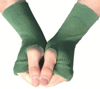 Wrist Overs Olive green Thermal Wristlets Cuffs - New