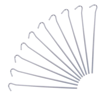 Tent Pegs Lightweight Steel Peg ~ Pack Of 10 9 Inch 23cm Pegs - main image