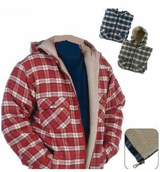 padded hooded shirt