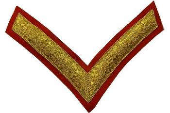 Ceremonial Red padded Lance corporal Stripe - pair
